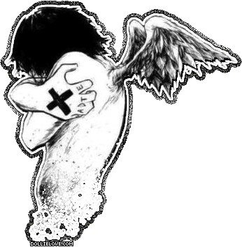 Gif animé gothique ange